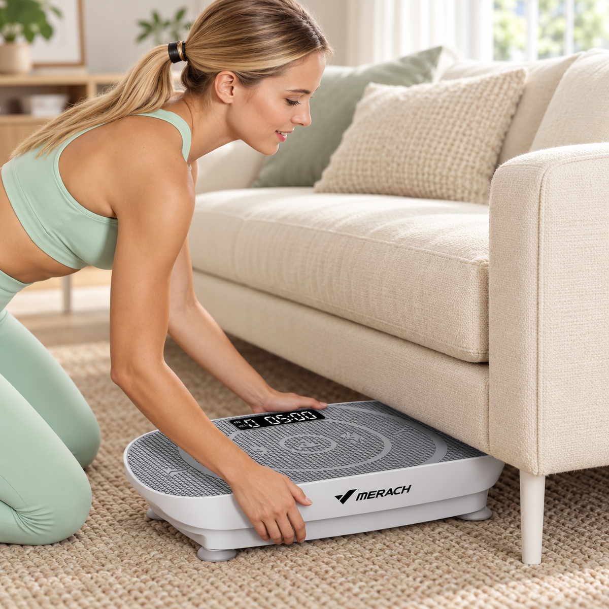 Merach Slim Vibration Plate | Compact Home Workout Machine